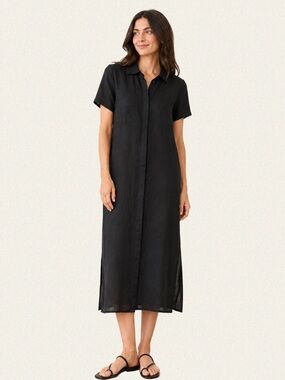 Vintage Tuzzi Linen-Blend Midi Dress